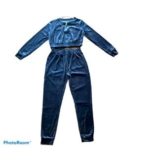 2 Piece Set, Navy Blue From SHEIN (M), Crop Jacket